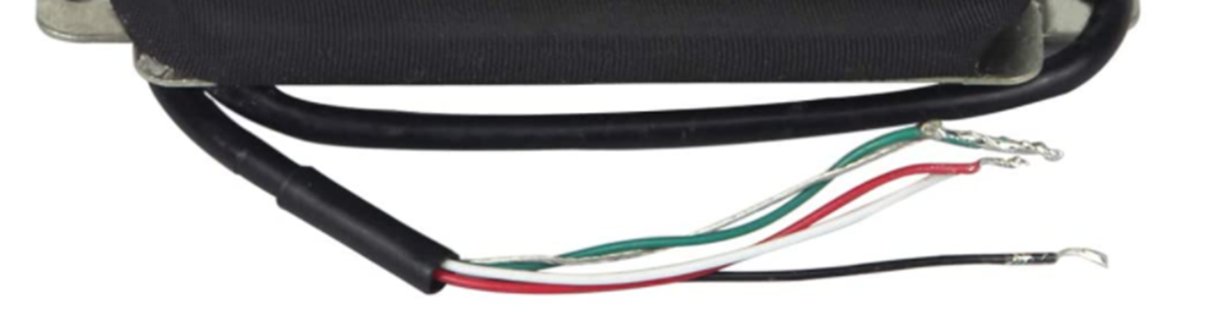 Pastilla Humbucker con cinco cables de conexión.