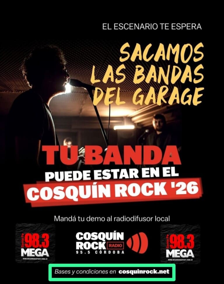 Tu banda puede tocar en Cosquín Rock 2026